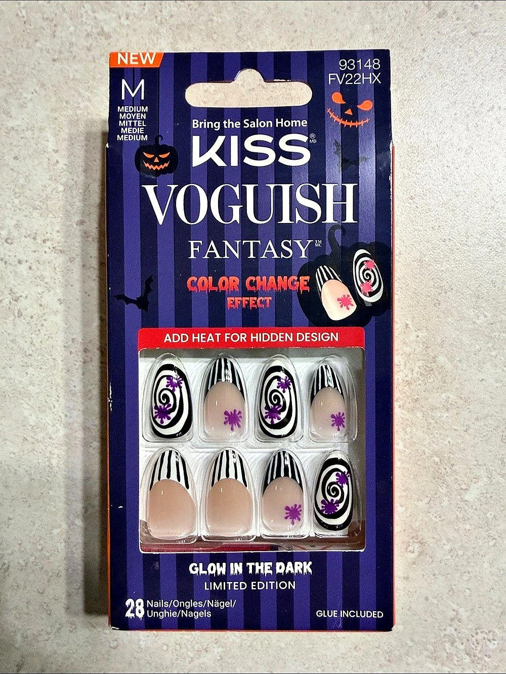 KISS Voguish Fantasy Color Change Effect Medium Purple & White